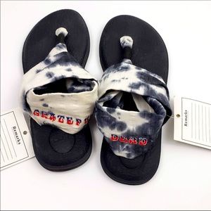 NWT Sanuk Sling Yoga Sandle Tie Dye Grateful dead